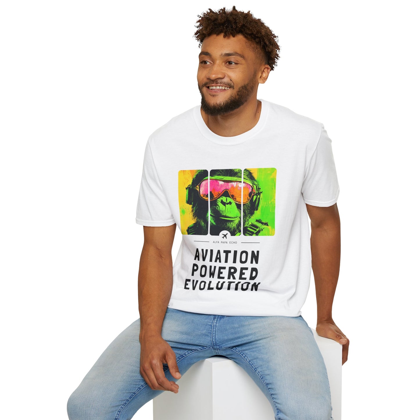 Aviation Powered Evolution - Flying Monkey T-Shirt