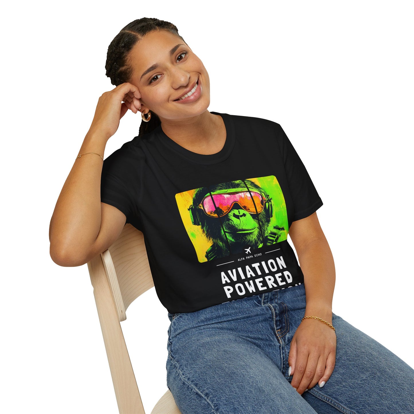Aviation Powered Evolution - Flying Monkey T-Shirt