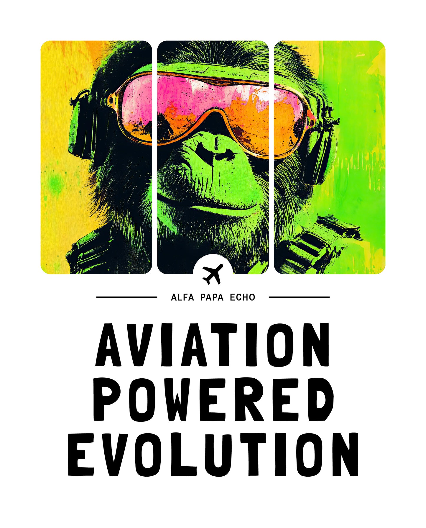 Aviation Powered Evolution - Flying Monkey T-Shirt