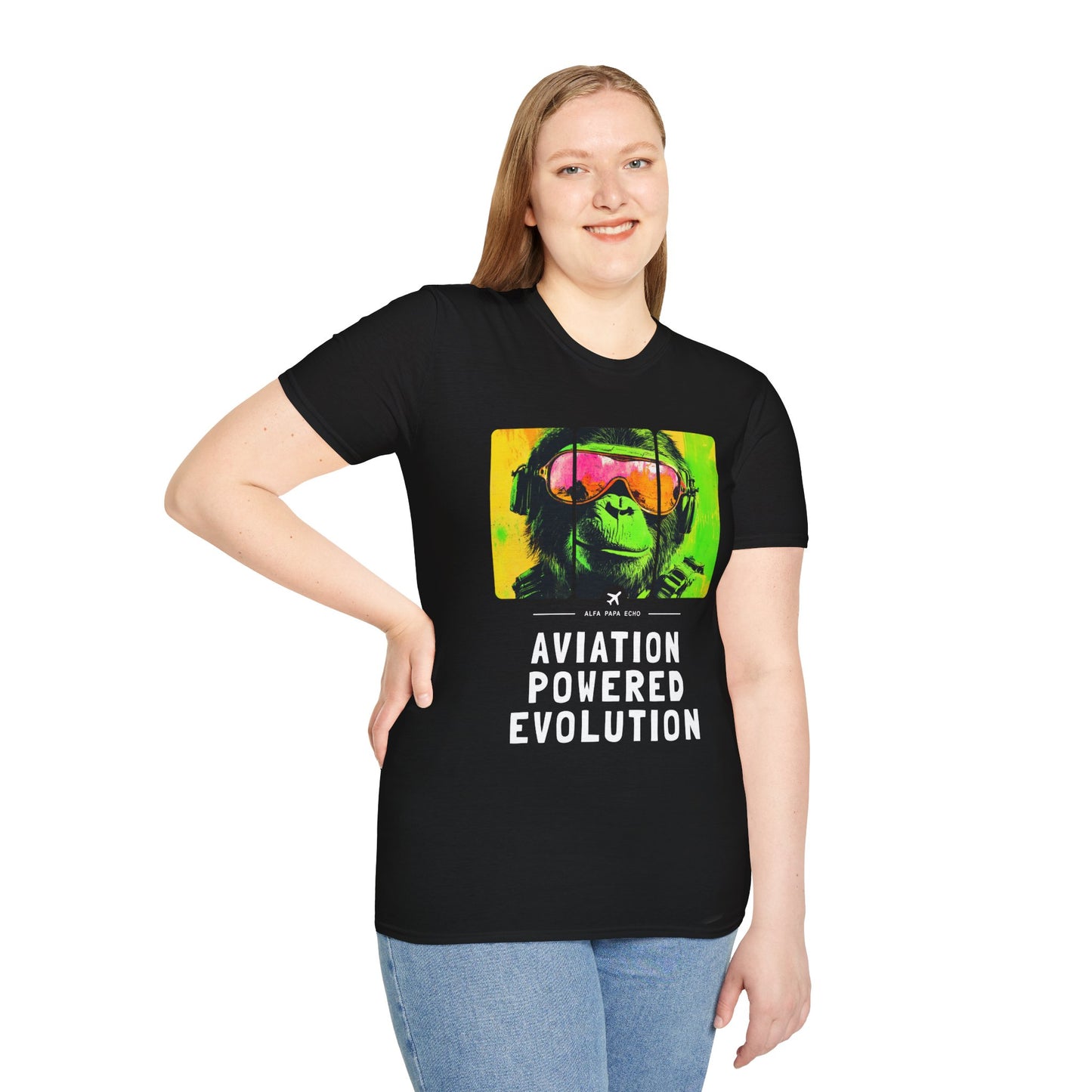 Aviation Powered Evolution - Flying Monkey T-Shirt