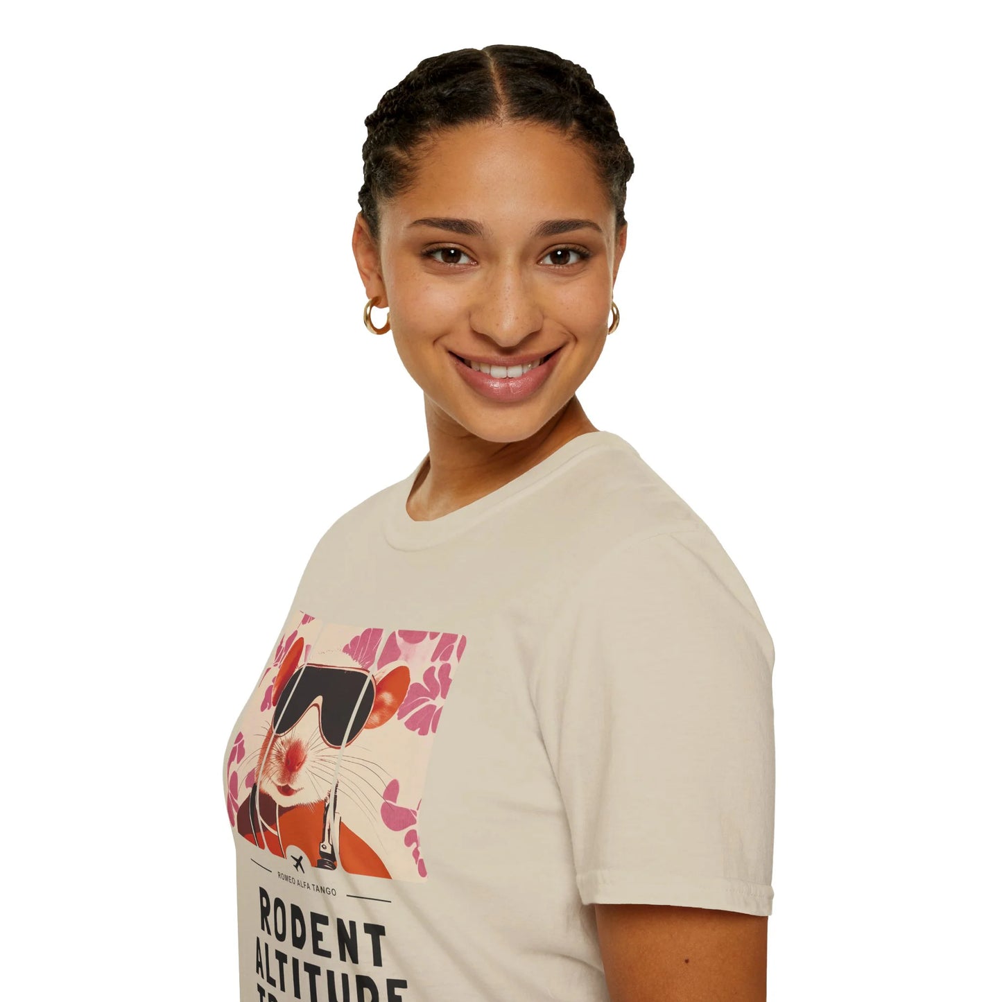 Rodent Altitude Training - Runway Rodent T-Shirt Sand Left Sleeve