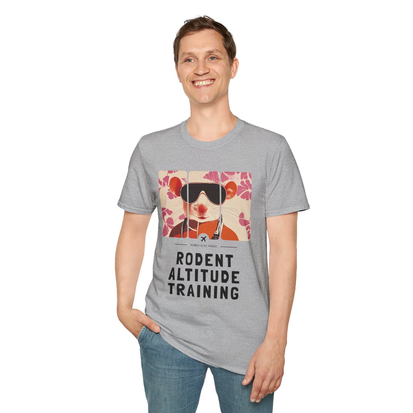 Rodent Altitude Training - Runway Rodent T-Shirt Spot Grey Standing
