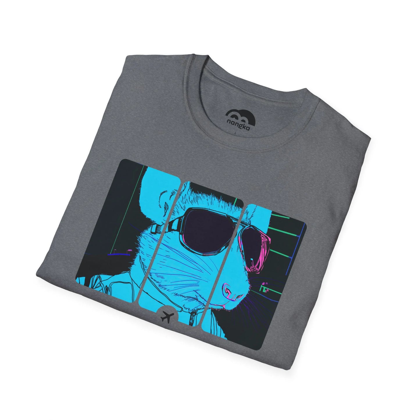 Rough Amateur Takeoff - Runway Rodent T-Shirt Graphite Heather Folded