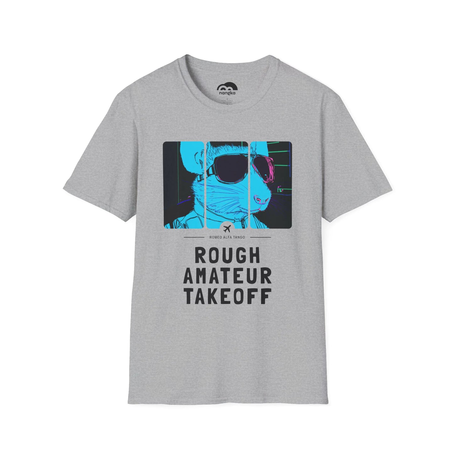Rough Amateur Takeoff - Runway Rodent T-Shirt Sport Grey Front