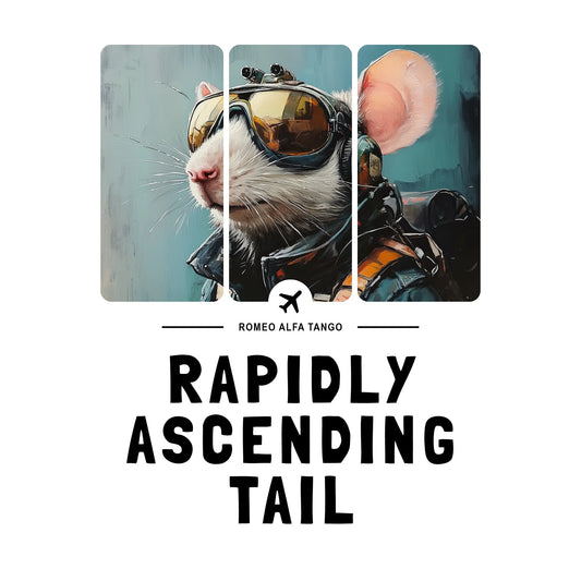 Rapidly Ascending Tail - Runway Rodent T-Shirt White Artwork