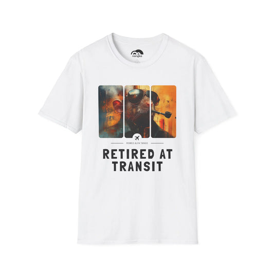 Retired at Transit - Runway Rodent T-Shirt White Front