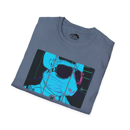 Rough Amateur Takeoff - Runway Rodent T-Shirt Heather Indigo Folded